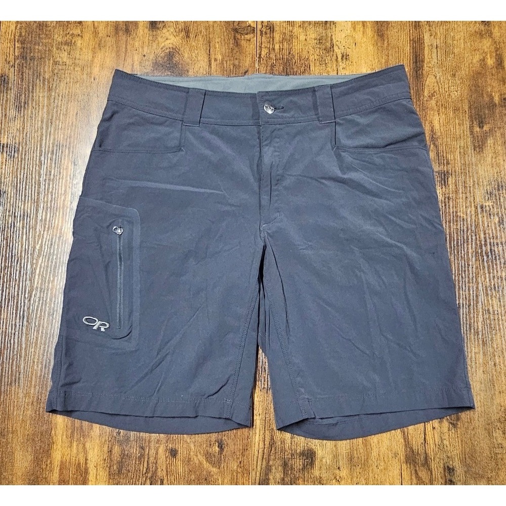 Outdoor Research Ferrosi Shorts Mens 34 Gray Nylon Stretch Hiking Climbing OR